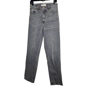 Abercrombie & Fitch Women's 90s Straight‎ Ultra High Rise Jeans 28/6 Long Gray